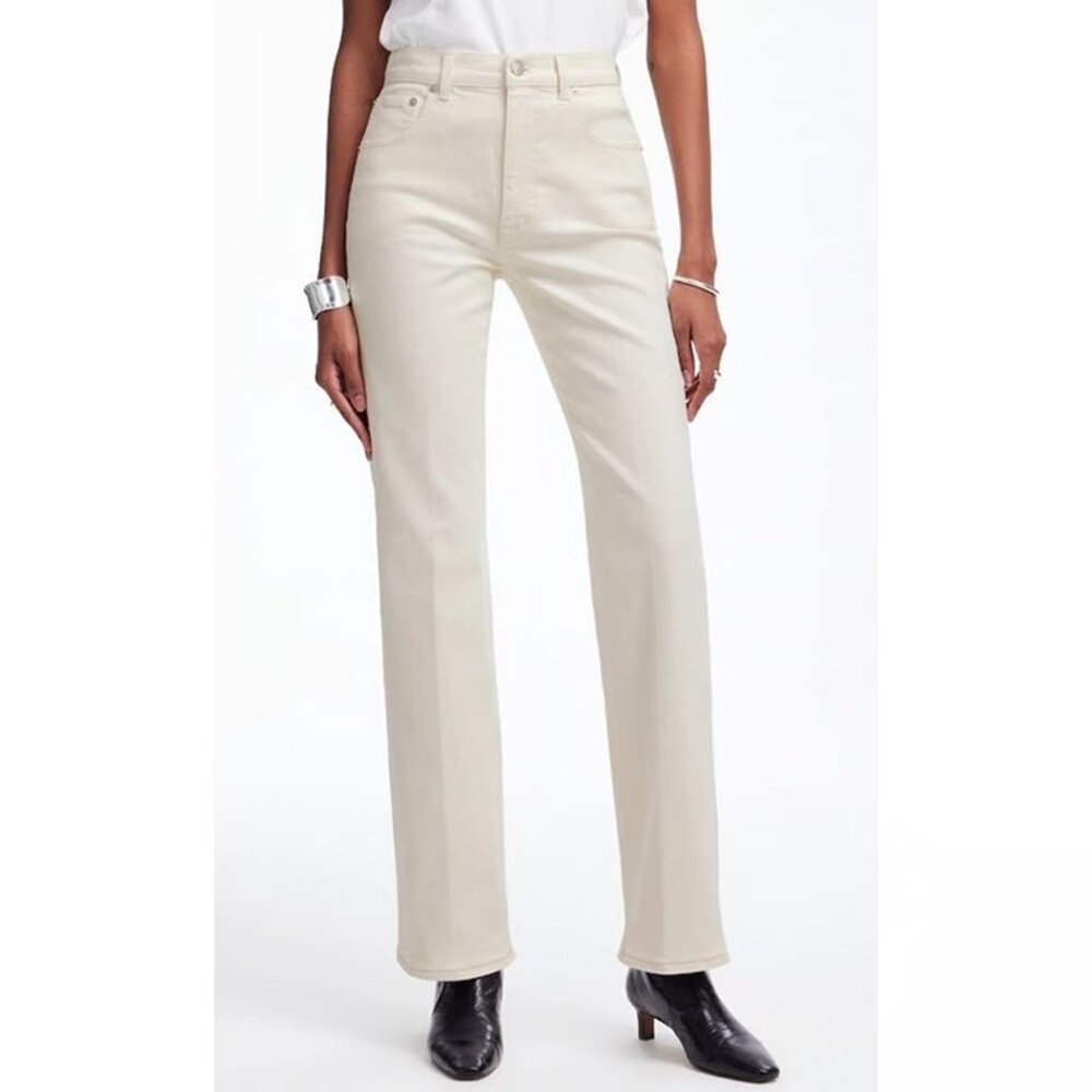 Madewell Relaxed Bootcut Jeans in Ecru sz 33 NS938
